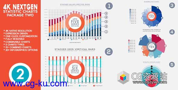 AE模板-4K可调整大小统计图数据表格信息图表条形图堆叠条形图工具包的图片1