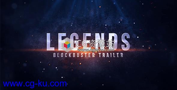 AE模板-电影史诗火星粒子文字标题大片预告片legends-blockbuster-trailer的图片1