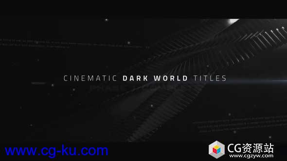 AE模板-电影标题暗黑大气三维背景文字标题宣传片开场 Cinematic Titles – Dark World的图片1