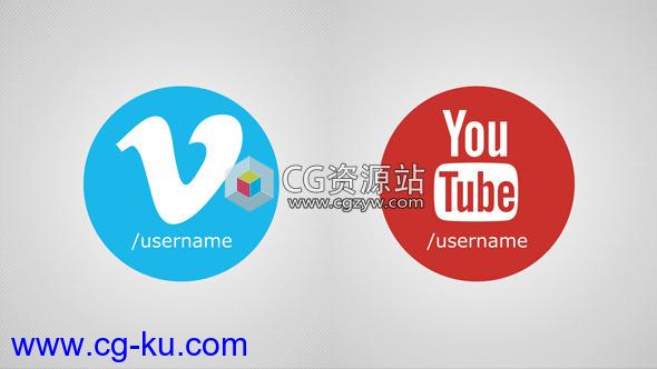 AE模板-网络社交形状动画视频宣传片头 Youtube Vimeo Promo的图片1