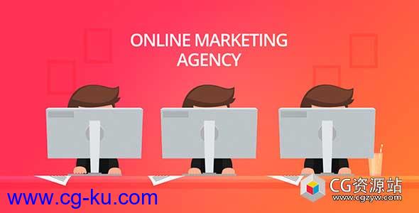 AE模板-MG动画片头在线营销机构网络购物宣传 Online Marketing Agency的图片1