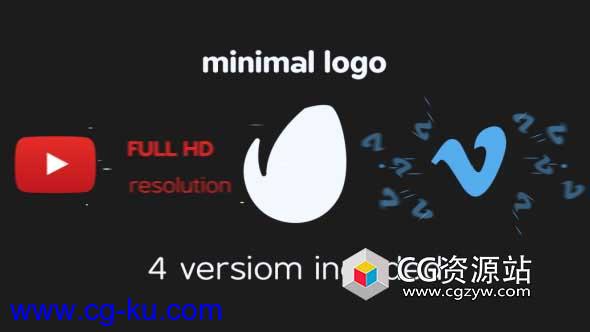 AE模板-商业企业标志快速图形碰撞Logo展示MG动画 Minimal logo的图片1