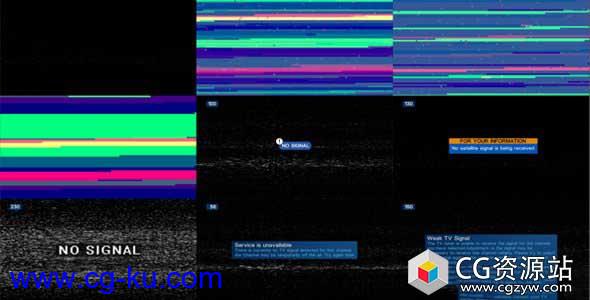 AE模板-终极坏电视信号包数字信号损坏毛刺失真画面效果ultimate-bad-tv-signal-pack的图片1