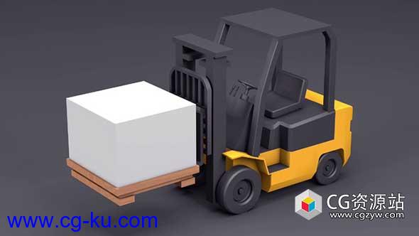 C4D叉车建模简单动画教程Cinema 4D – Modeling and Animating a Forklift Tutorial的图片1