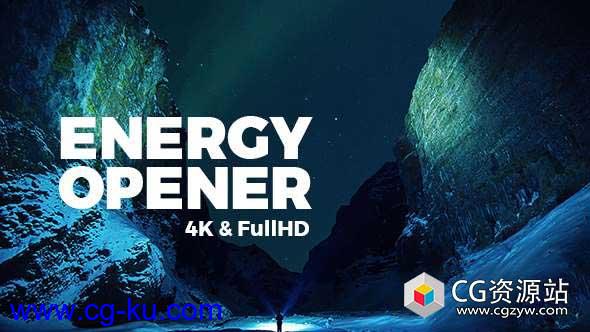 AE模板-4K时尚企业动态快速图片文字标题片头 Energy Opener的图片1