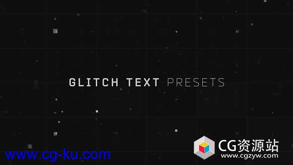 AE预设-科技感毛刺文本动画预设 Glitch Text Presets的图片1