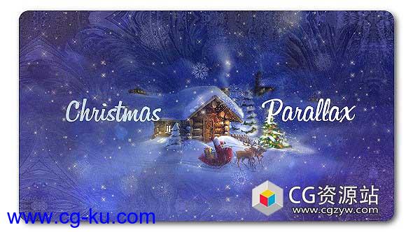 AE模板-圣诞节粒子视差图片相册文字标题片头 Christmas Parallax Slideshow的图片1