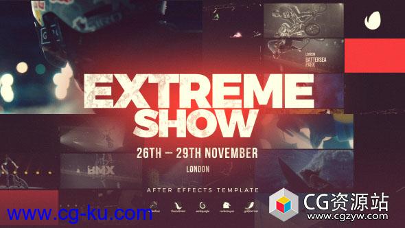 AE模板-极限运动体育活动健身会所宣传片开场 extreme-show-sport-event-promo的图片1