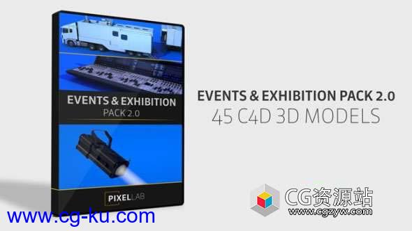 C4D模型预设-户外活动演出展览场景物体The Pixel Lab – Events Exhibition Pack 2.0 For C4D的图片1