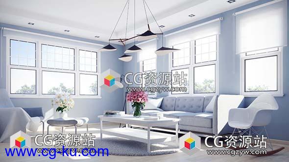 现代木制金属窗户三维窗口模型包(C4D/Maya/MAX/FBX/OBJ格式)CGAxis Models Volume 82 Windows II的图片1