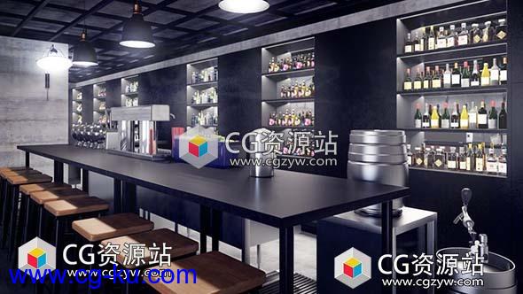 酒吧用具啤酒酒玻璃杯浇注仪器酒桶三维模型的集合(C4D/MAX/FBX/OBJ格式)CGAxis Models Volume 87 Bar Equipment的图片1