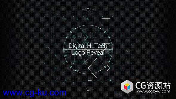 AE模板-数字高科技标志揭示Logo动画 Digital Hi Tech Logo Reveal的图片1