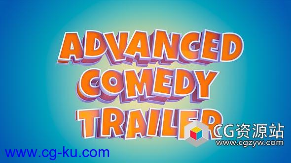 AE模板-三维弹性卡通喜剧儿童动画文字标题片头 Advanced Comedy Trailer的图片1