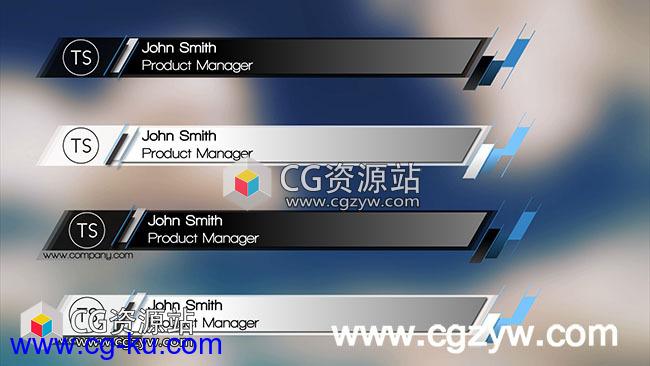AE模版-字幕条文字标题展示模版Clean and Professional Lower Thirds Package的图片1
