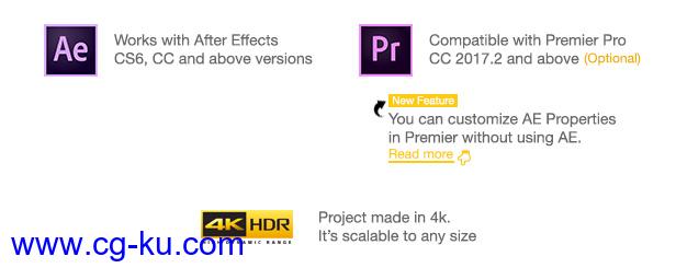 AE PR模板-4K分辨率创意网络社交宣传视频宣传包装工具包的图片4
