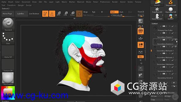 Zbrush中FiberMesh制作头发基础入门视频教程的图片1