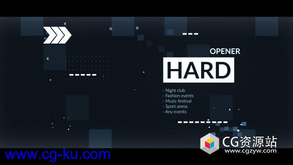 AE模板-动态事件毛刺科技动感视频片头开场 Hard Opener的图片1