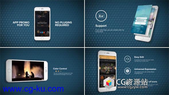 AE模板-iPhone手机应用程序APP展示动画 App Promo的图片1
