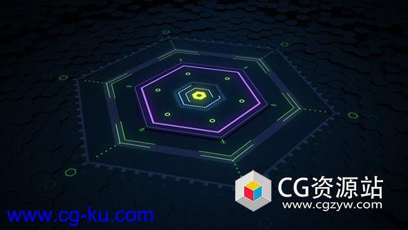 C4D和AE六角形地板动画教程Hexagon Floor Animation Tutorial的图片1