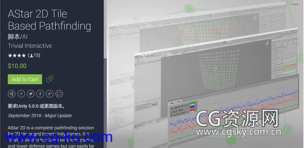 Unity瓦片和塔防游戏工具AStar 2D Tile Based Pathfinding v1.2.1的图片1
