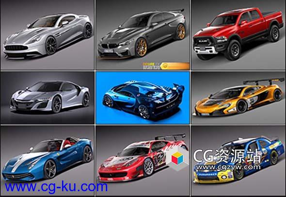 汽车3D模型(C4D/OBJ/MAX/FBX格式）Collection of nice car models II的图片1