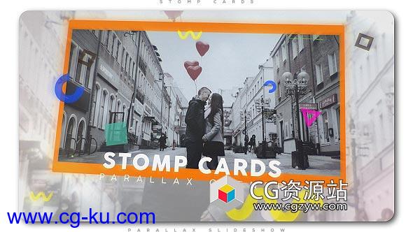 AE模板-空间感卡片视差快闪视频片头 Stomp Cards Parallax Opener的图片1