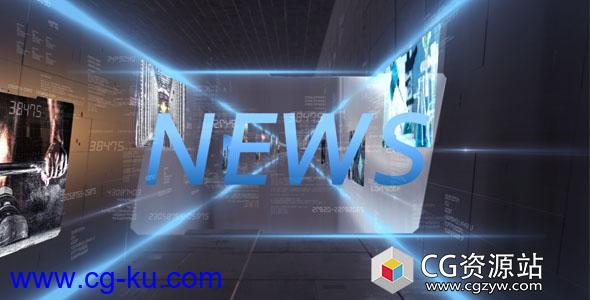 AE模板-科技感电视新闻栏目包装开场 News Open的图片1