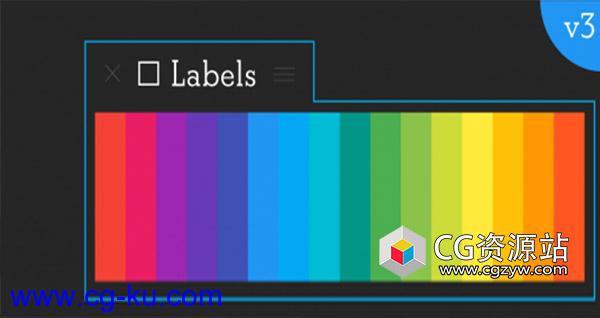 AE脚本-图层标签批量管理 Aescripts Labels V3.0+使用教程的图片1