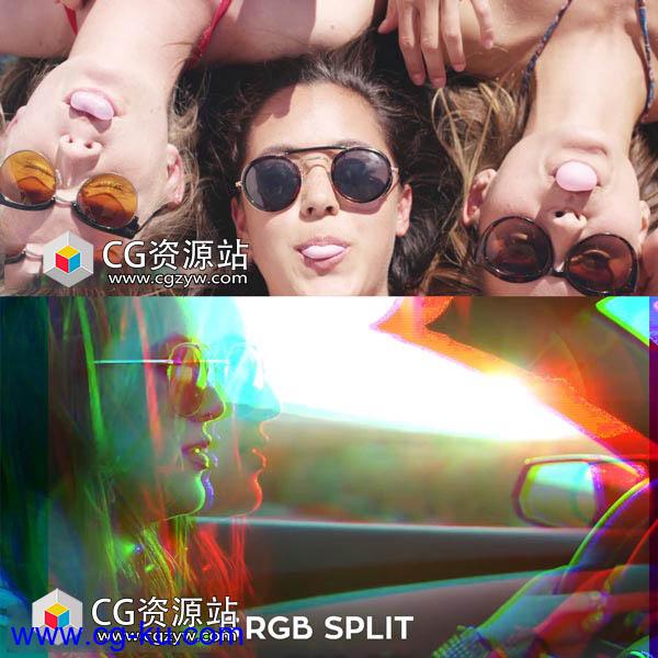 FCPX插件-扭曲抖动RGB色彩分离黑白场转场调节层暗角视频预设+使用教程的图片1