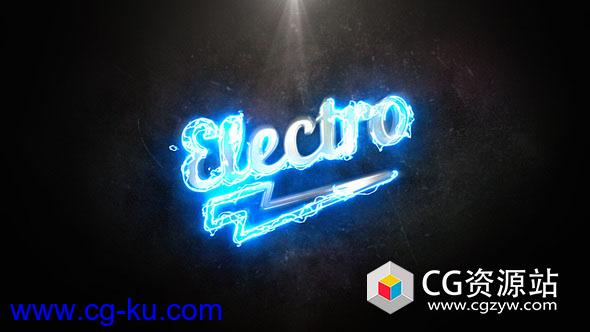 AE模板-电光源标志电流描边Logo动画 Electro Light Logo的图片1