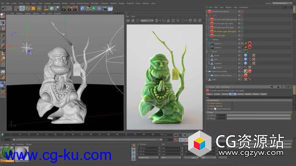 C4D精品教程-Xpresso表达式/RS渲染器/布料模拟/材质变形过渡Patreon Merkvilson C4D tutorials的图片1