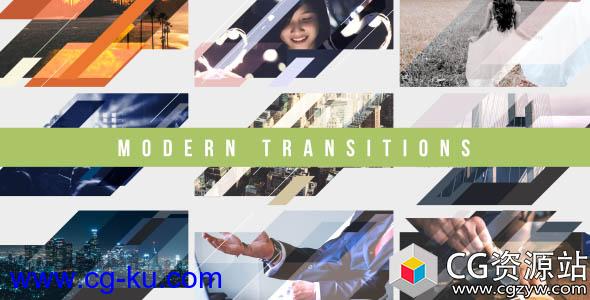 AE模板-10个现代图形转换包遮罩视频转场 Modern Transitions 10 Pack Volume 4的图片1