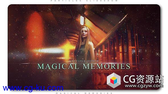 AE模板-Particles粒子飘动回忆相册幻灯片开场 Particles Slideshow Magical Memories的图片1