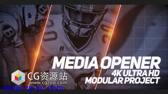 AE模板-4K体育包装标题排版宣传片头 Media Opener 2的图片1