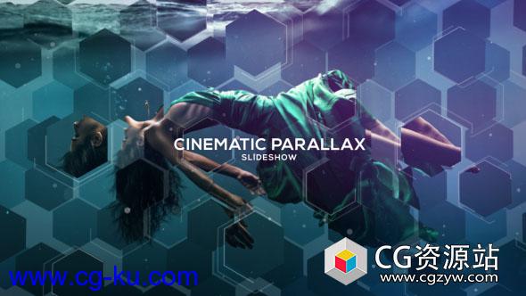 AE模板-电影视差幻灯片六边形拼贴图片开场 Cinematic Parallax Slideshow的图片1