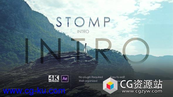 AE模板-企业动态快闪节奏文字标题视频开场片头 Stomp Intro的图片1