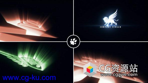 AE模板-大气电影光线标志Logo动画 Cinematic Light Rays Logo v3的图片1