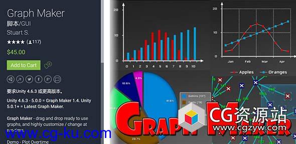 Unity3D图表柱状图折线图饼图插件 Graph Maker v1.5.8的图片1