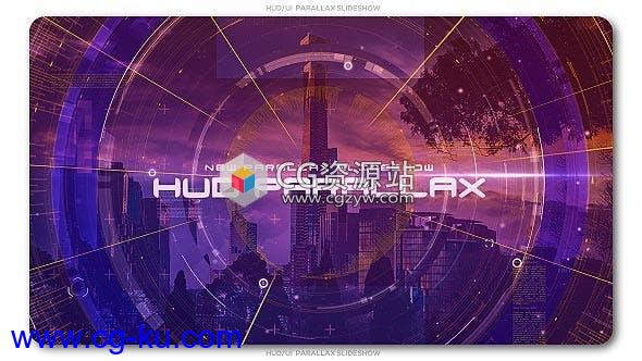 AE模板-科技感史诗游戏HUD视差图片开场 HUD Parallax Slideshow的图片1