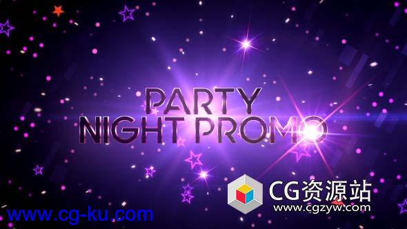 AE模板-派对夜促销灯光闪烁背景音乐聚会视频宣传 Party Night Promo的图片1