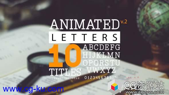 AE模板-动画字母和10个标题布局文字书写动画 Animated Letters & 10 Titles Layout 2的图片1