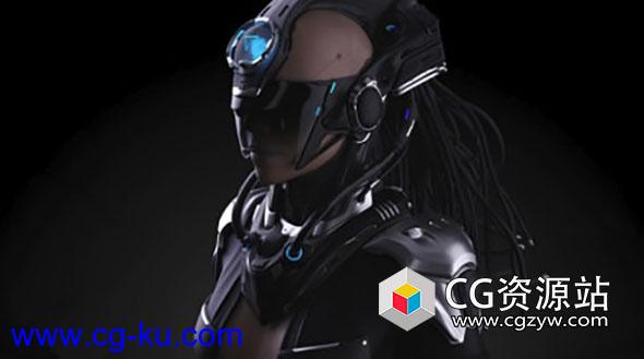 C4D结合Arnold科幻机械高级机器概念艺术建模渲染教程Elementza – Character Concept Art With Cinema 4D and Arnold的图片1