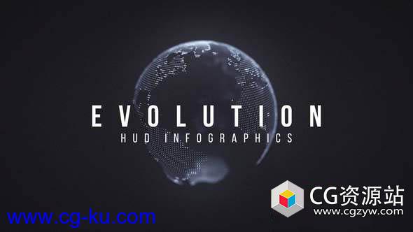 AE模板-科技感HUD信息图动画元素 Evolution HUD Infographic的图片1