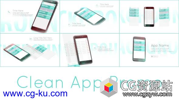 AE模板-APP手机应用程序推广展示动画 Clean App Promo的图片1