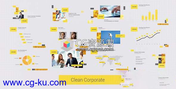 AE模板-简洁公司企业商务图片宣传展示片头 Clean Corporate的图片1