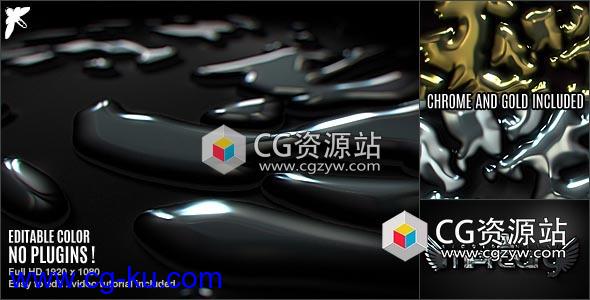 AE模板-三维液态金属Logo动画 Chrome Liquid Logo的图片1