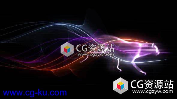 AE模板-狮子粒子能量Logo动画 Colorful Trails Logo的图片1