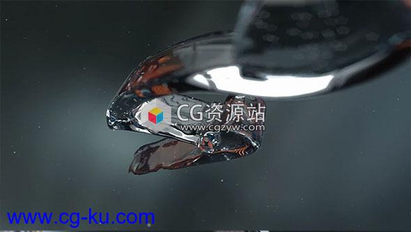 C4D+Realflow 流体模拟水组成Logo展示3D动画案例视频教程的图片1