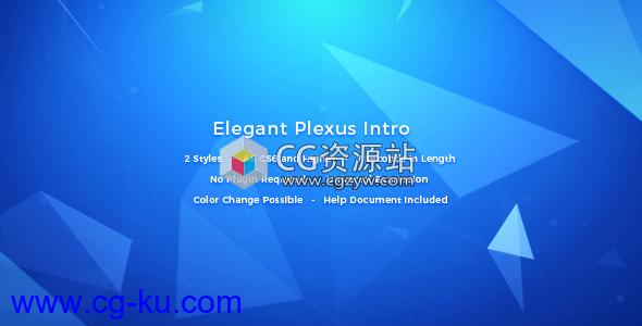 AE模板-优雅企业标志抽象背景Logo动画 Elegant Plexus Intro的图片1