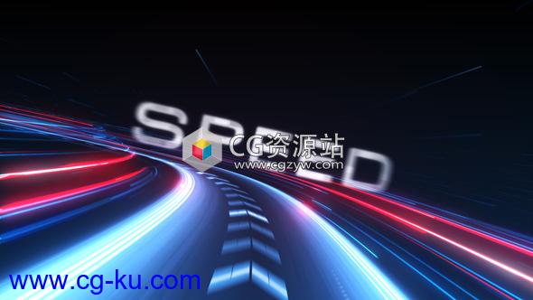 AE模板-赛车粒子光线速度感Logo动画 Speed Logo Intro的图片1